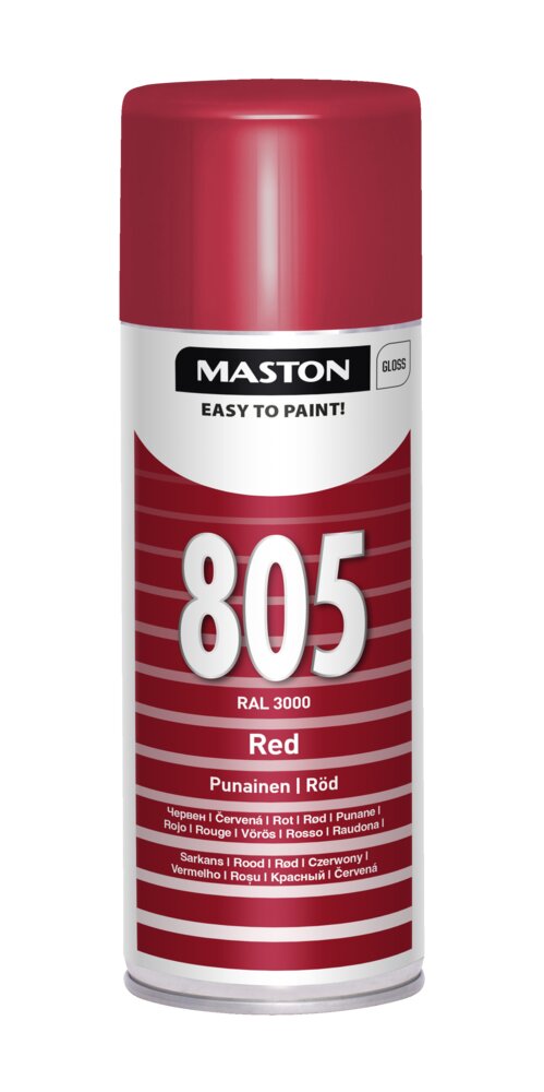 MASTON spraymaali punainen 100 400ML RAL3000