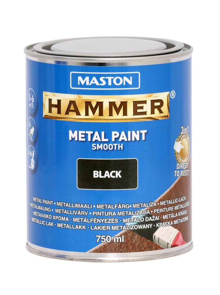 Hammer sileä musta 750ML