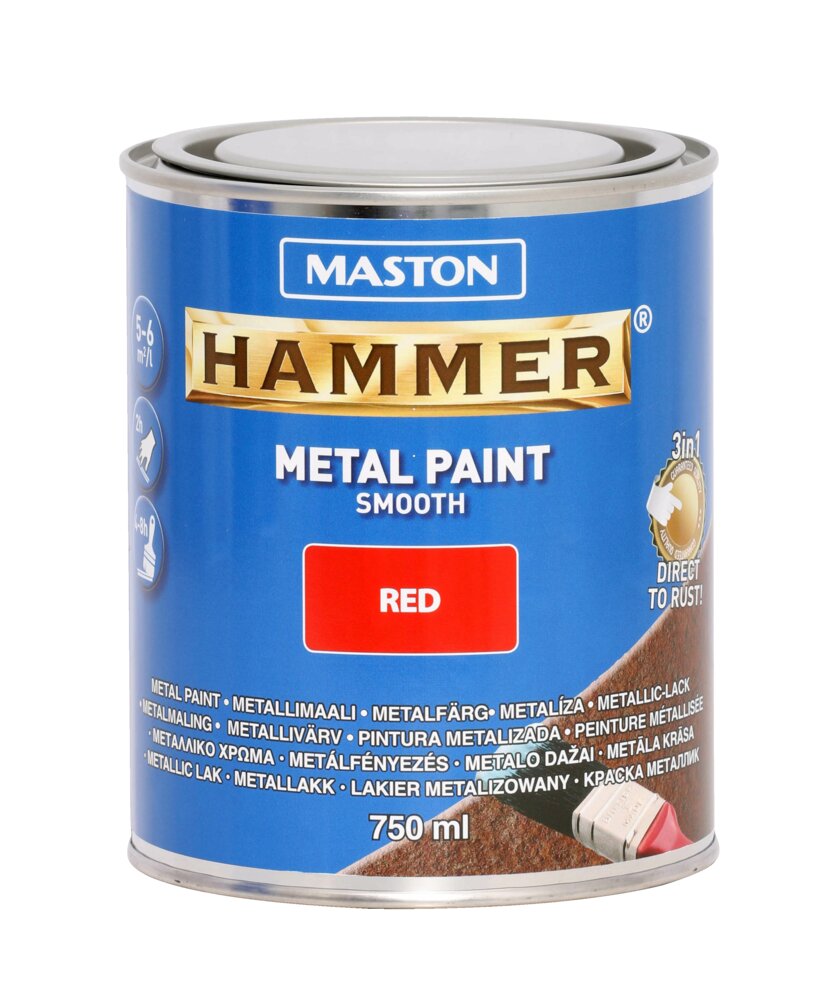 Hammer sileä punainen 750ML