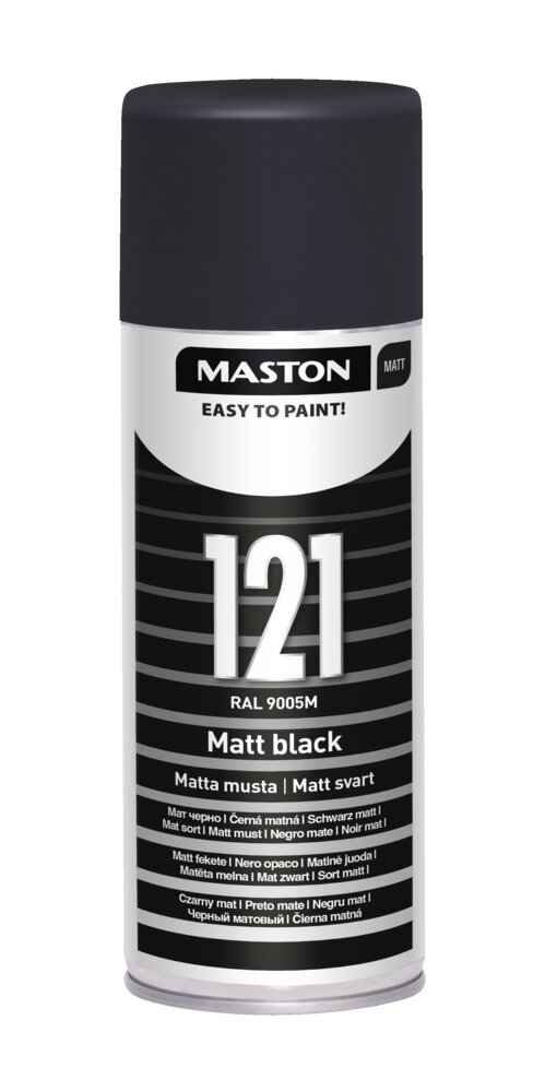 MASTON spraymaali mattamusta 100 400ML RAL9005M