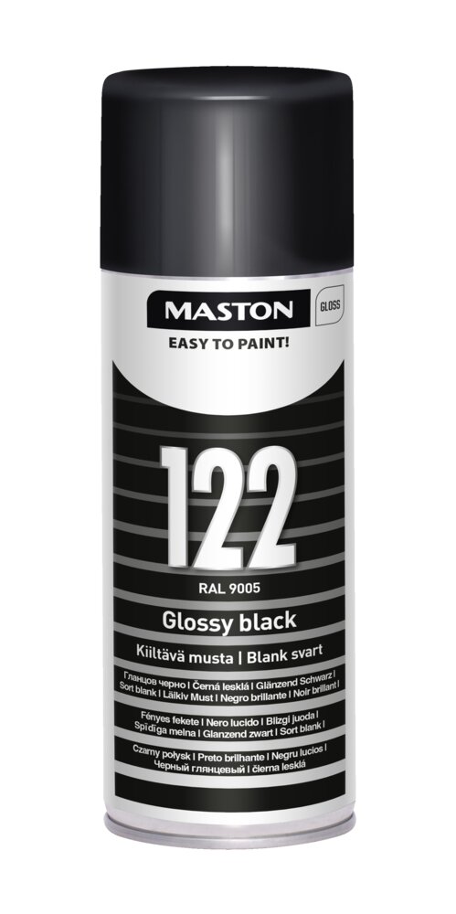 MASTON spraymaali musta kiilt. 100 400ML RAL9005