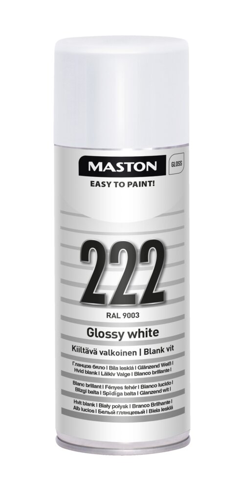 MASTON spraymaali kiiltävä valkoinen 400ML