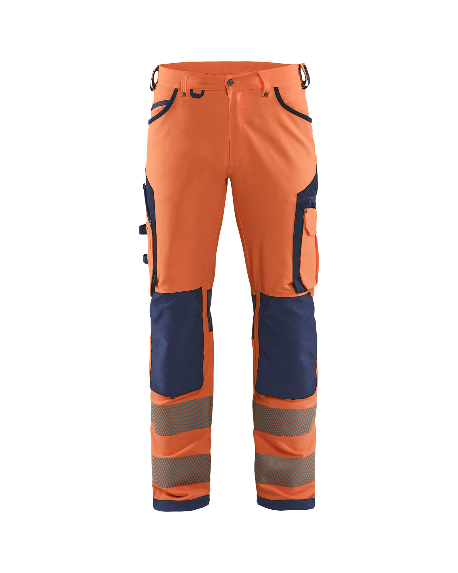 Hivis stretch trouser huomio oranssi/mariininsininen