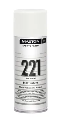 MASTON SPRAYMAALI MATTA VALKOINEN400ml RAL9010M