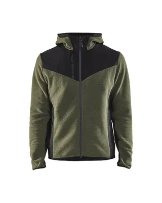 Knitted Jacket Autumn green/Blue